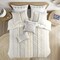 Edge Collections - 36" x 20" - White - Imani King Printed Chenille Duvet Set - 1 Set